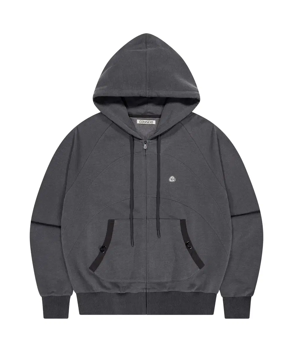 코이세이오 후드집업 STRING POCKET HOOD ZIP-UP BLA